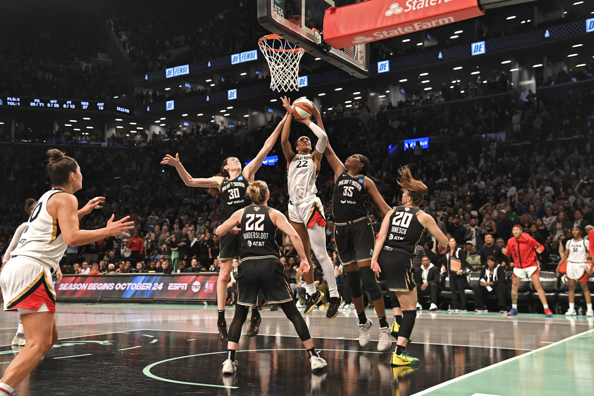 Las Vegas Aces star Wilson won the 2023 WNBA Finals MVP award but finished third in regular-season voting.